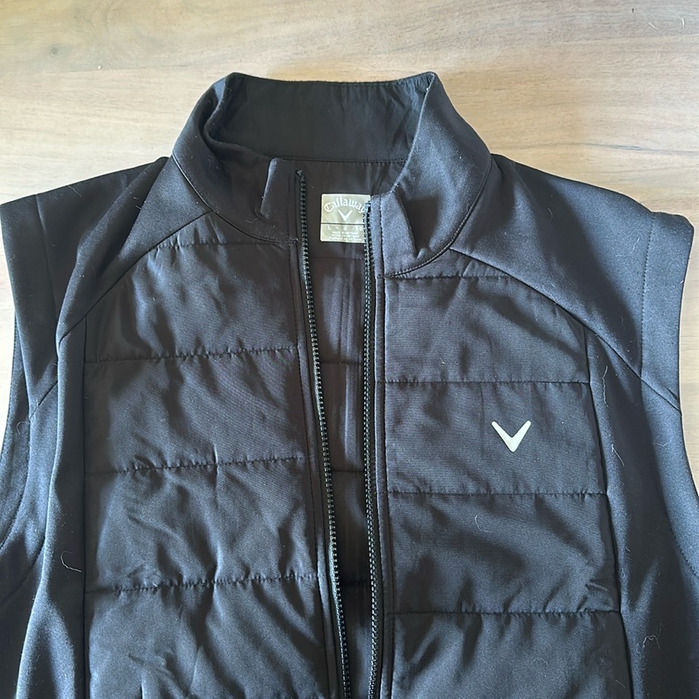 Callaway Golf Quilted Puffer Vest, Black; Large
